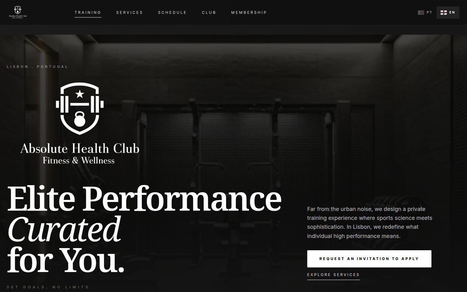 Absolute Health Club — gym platform